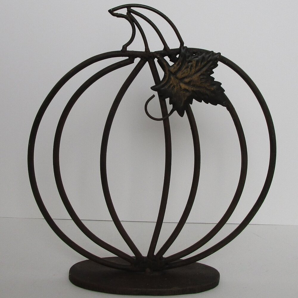 wrought iron pumpkin decoration